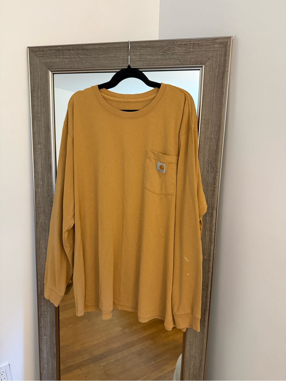 Carhartt Men’s Long Sleeve Pocket Tee in Mustard Gold